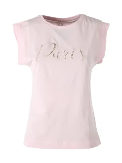 The People Rep T-shirt donna in cotone con ricamo - rosa