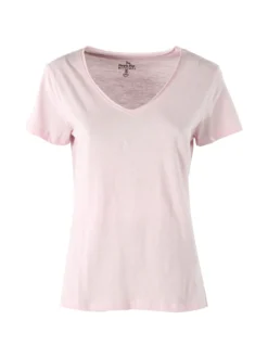 The People Rep T-shirt donna in cotone con scollo a V - rosa