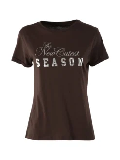 The People Rep T-shirt donna in cotone con stampa - moro