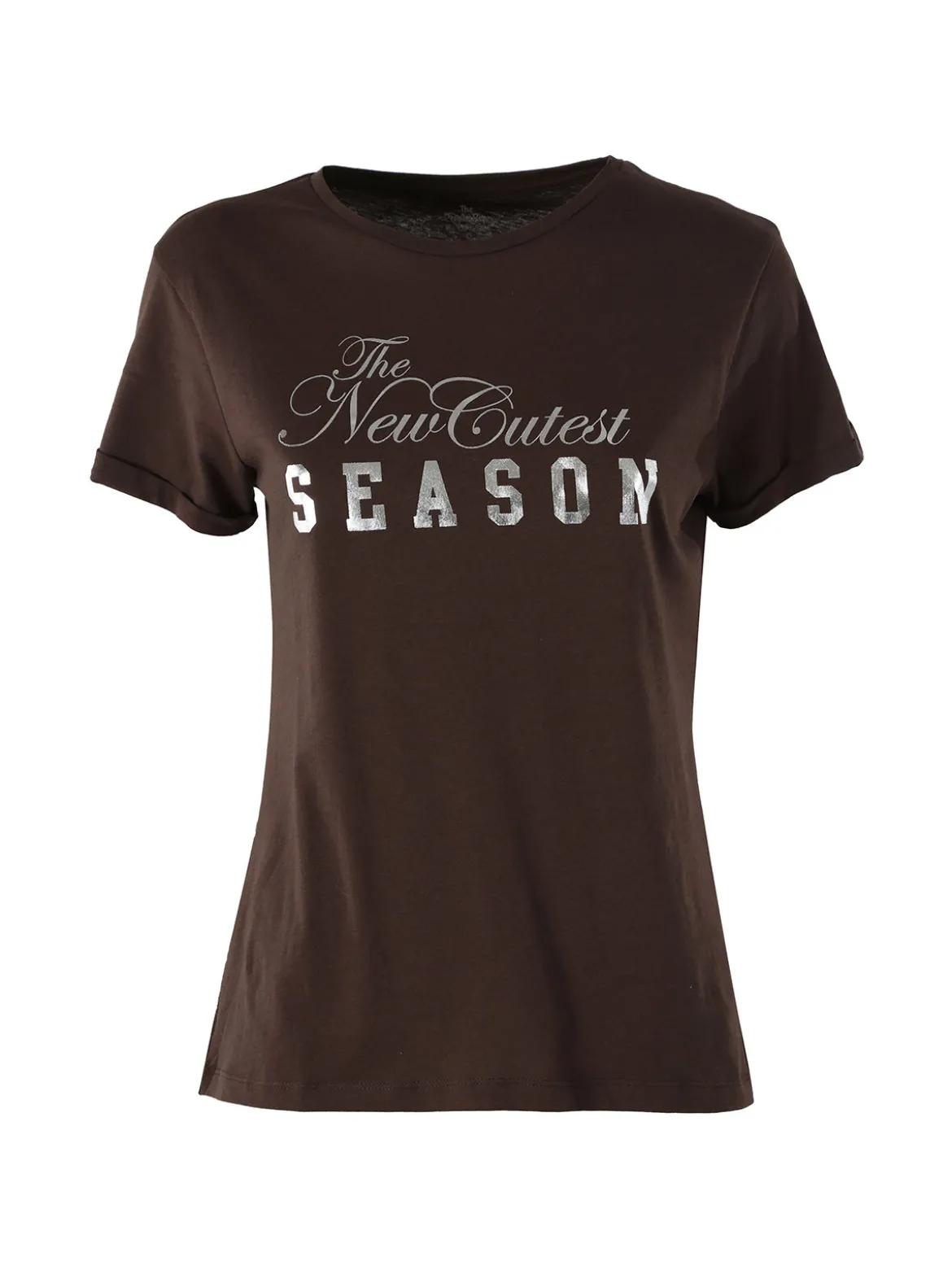 The People Rep T-shirt donna in cotone con stampa - moro