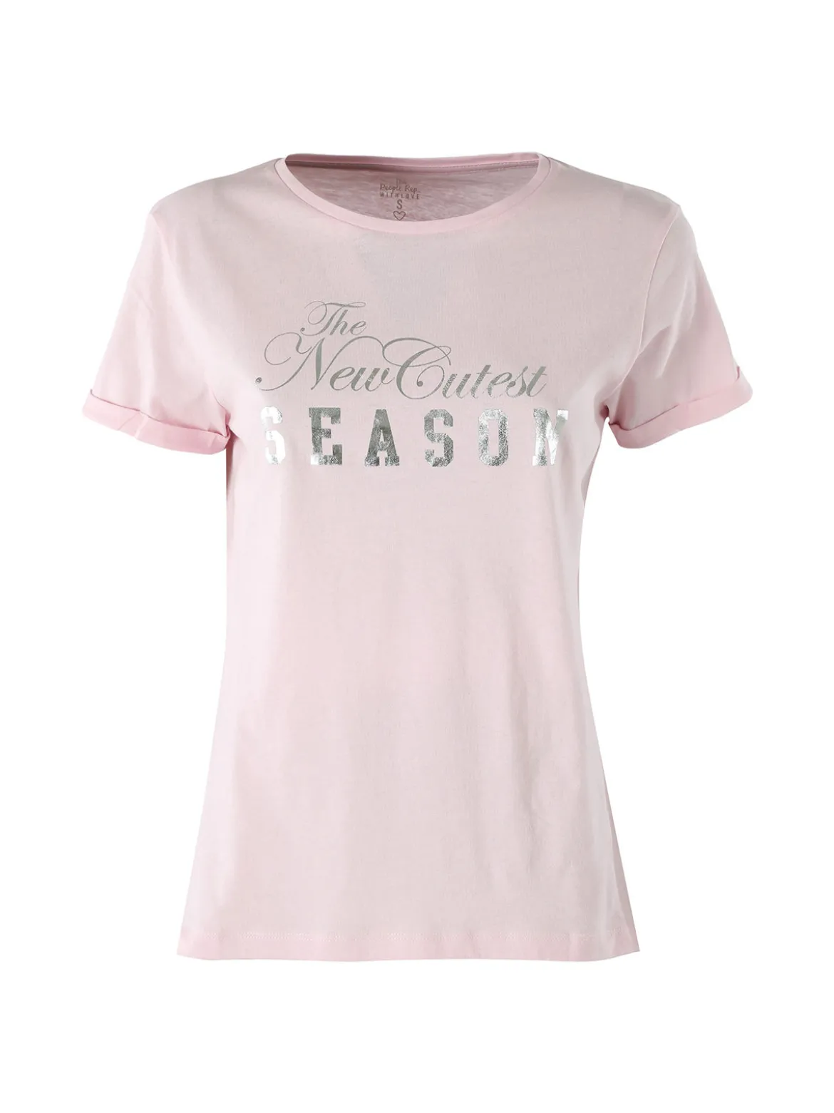 The People Rep T-shirt donna in cotone con stampa - rosa