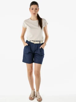 The People Rep T-shirt girocollo da donna in cotone con perline - beige
