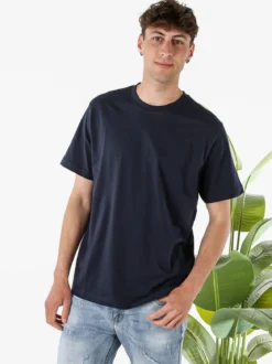The People Rep T-shirt girocollo da uomo in cotone - blu scuro