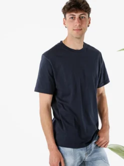 The People Rep T-shirt girocollo da uomo in cotone - blu scuro