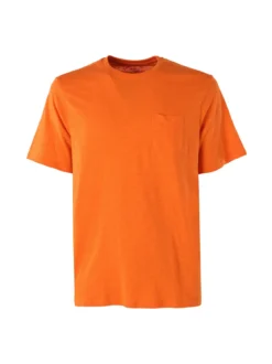 The People Rep T-shirt in cotone da uomo con taschino - arancione