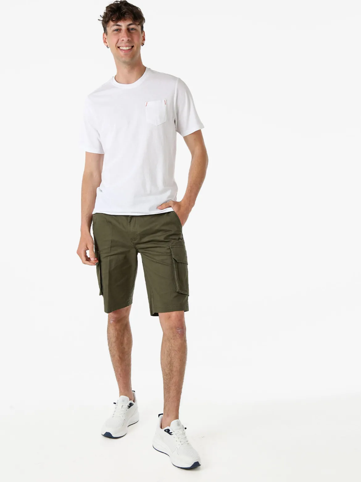 The People Rep T-shirt in cotone da uomo con taschino frontale - bianco
