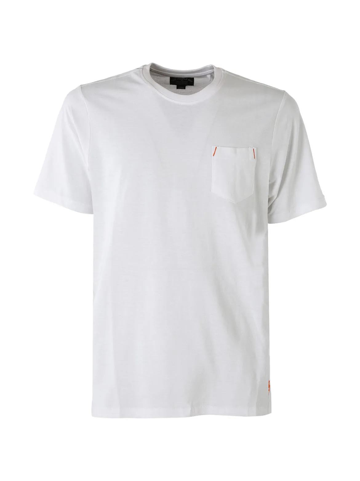 The People Rep T-shirt in cotone da uomo con taschino frontale - bianco