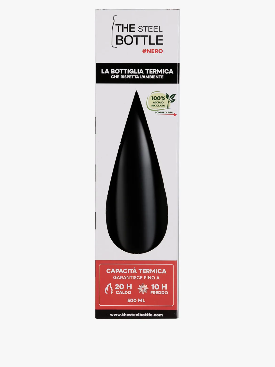 The Steel Bottle Borraccia termica 500 ML #NERO