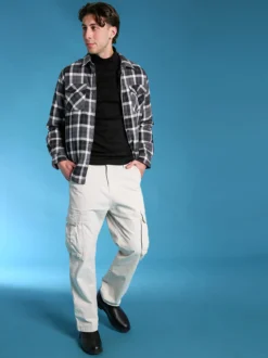 Tmk Pantaloni cargo baggy da uomo - beige