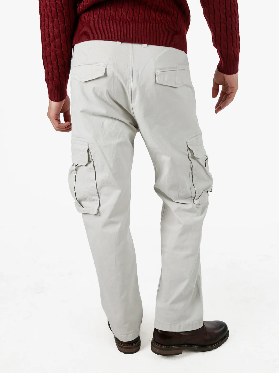 Tmk Pantaloni cargo baggy da uomo - beige