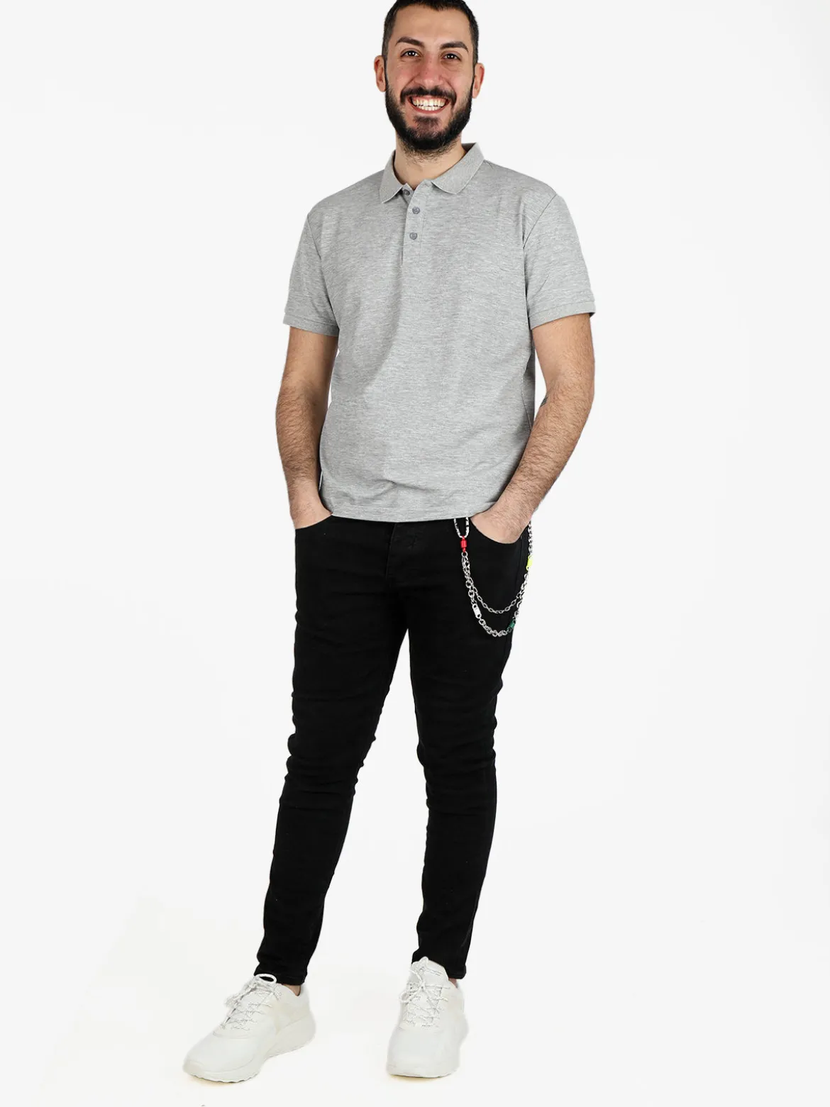 Tmk Polo da uomo in cotone a maniche corte