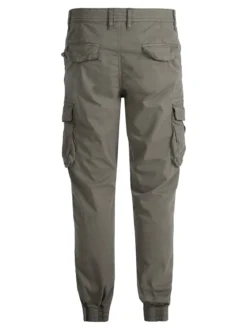 Tony Backer Pantaloni cargo da uomo in cotone con polsini