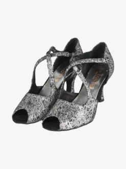 Top Dance Shoes Scarpe da ballo donna in pelle con tacco e puntale aperto