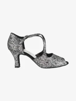 Top Dance Shoes Scarpe da ballo donna in pelle con tacco e puntale aperto