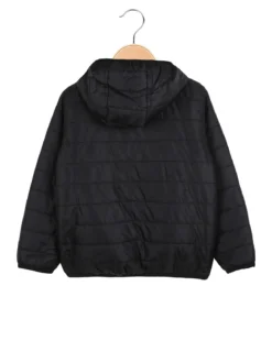 Top Style Giubbino 100 grammi da bambino reversibile con cappuccio e zip - nero