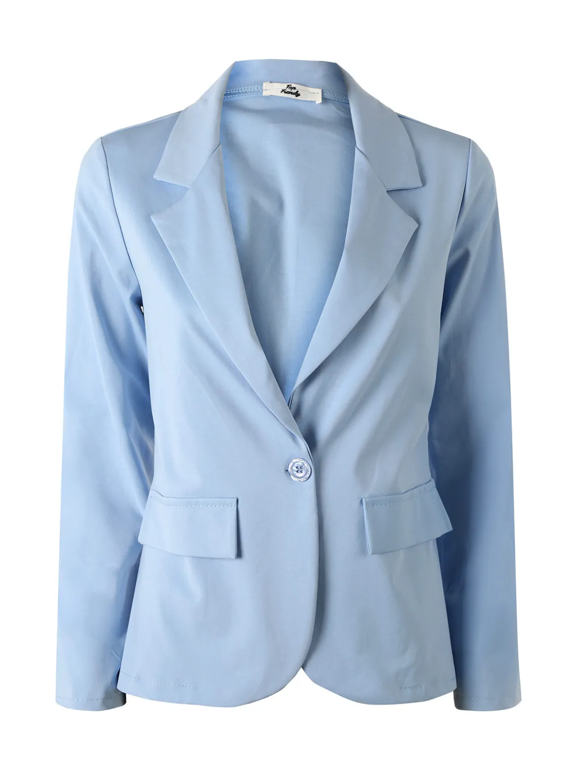 Top Trendy Blazer donna mono bottone - azzurro