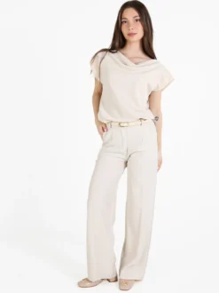 Top Trendy Pantaloni donna a gamba larga con strass