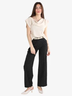 Top Trendy Pantaloni donna a gamba larga con strass
