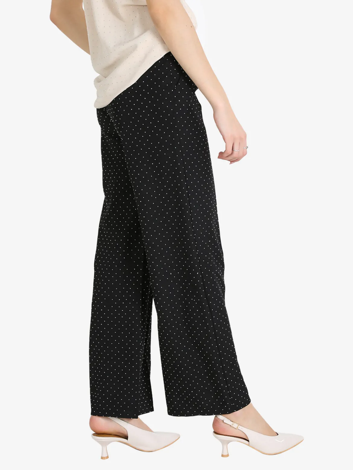 Top Trendy Pantaloni donna a gamba larga con strass