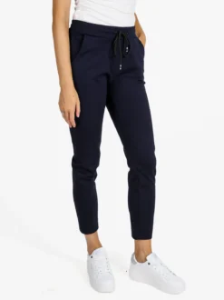 Top Trendy Pantaloni donna jogger con coulisse - blu scuro