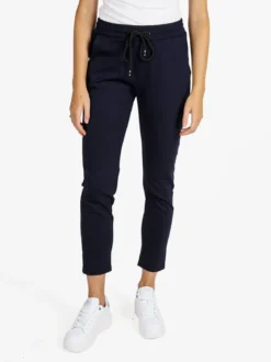 Top Trendy Pantaloni donna jogger con coulisse - blu scuro