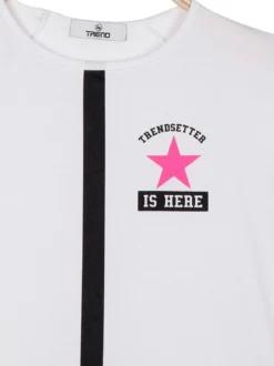 Trend 24 Vestito a maniche corte con stampa scritte