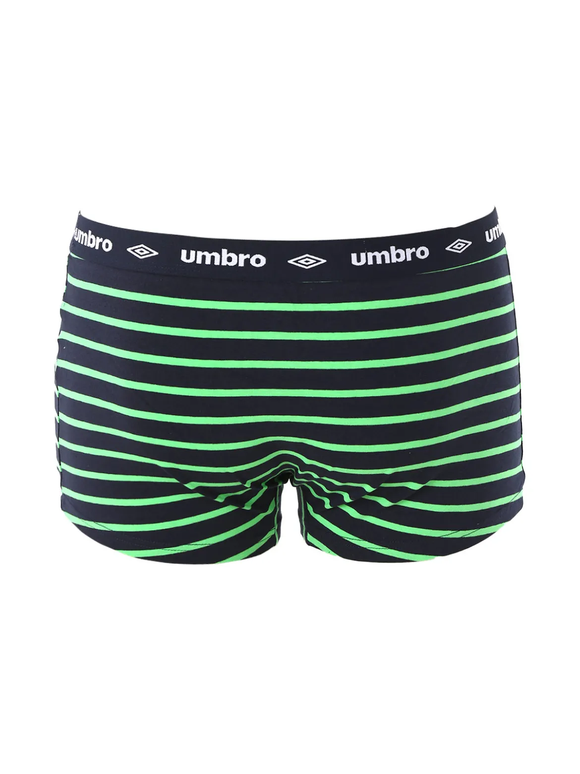 Umbro Boxer da uomo rigati in cotone elasticizzato - verde