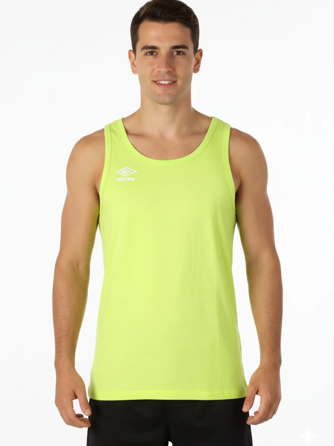 Umbro Canotta girocollo da uomo in cotone con logo - mela