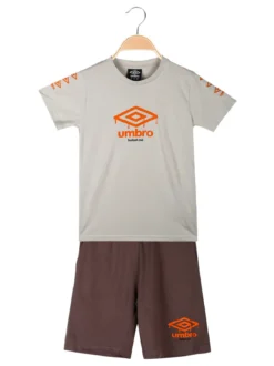 Umbro Completo corto da ragazzo in cotone con t-shirt e bermuda