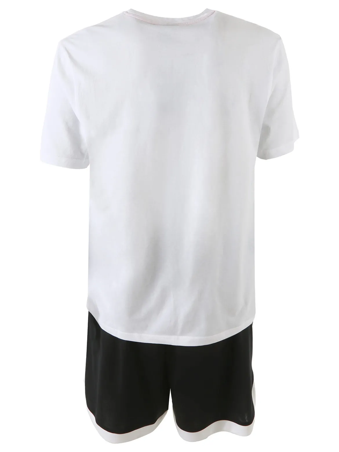 Umbro Completo corto da uomo con logo t-shirt in cotone e bermuda sportivi - bianco