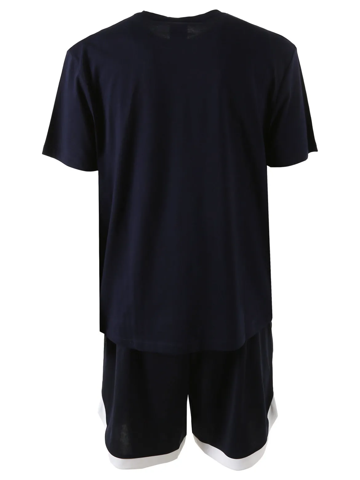 Umbro Completo corto da uomo con logo t-shirt in cotone e bermuda sportivi - blu scuro