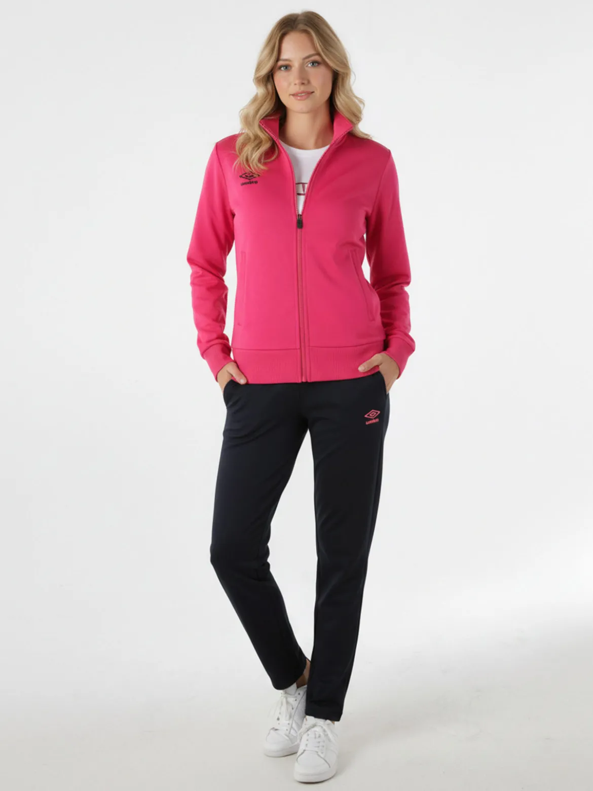Umbro Completo tuta da donna 2 pezzi full zip - fucsia