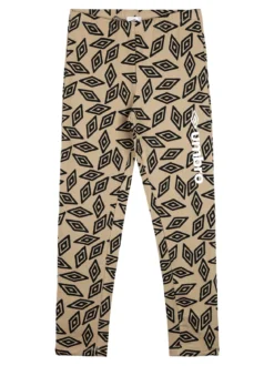 Umbro Completo tuta da ragazza con cappuccio e leggings con logo - bianco