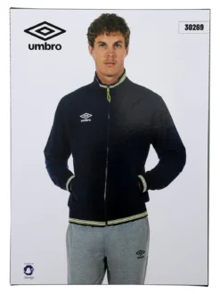 Umbro Completo tuta da uomo full zip in misto cotone - blu