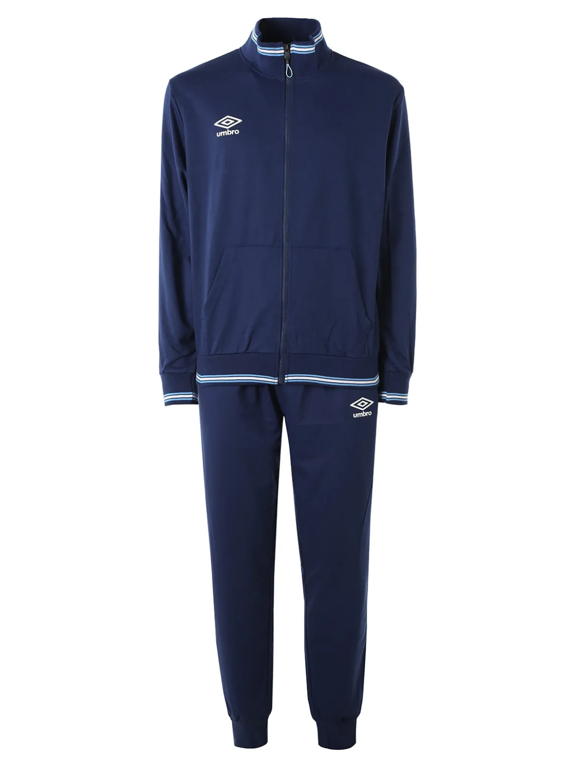 Umbro Completo tuta da uomo full zip in misto cotone - blu
