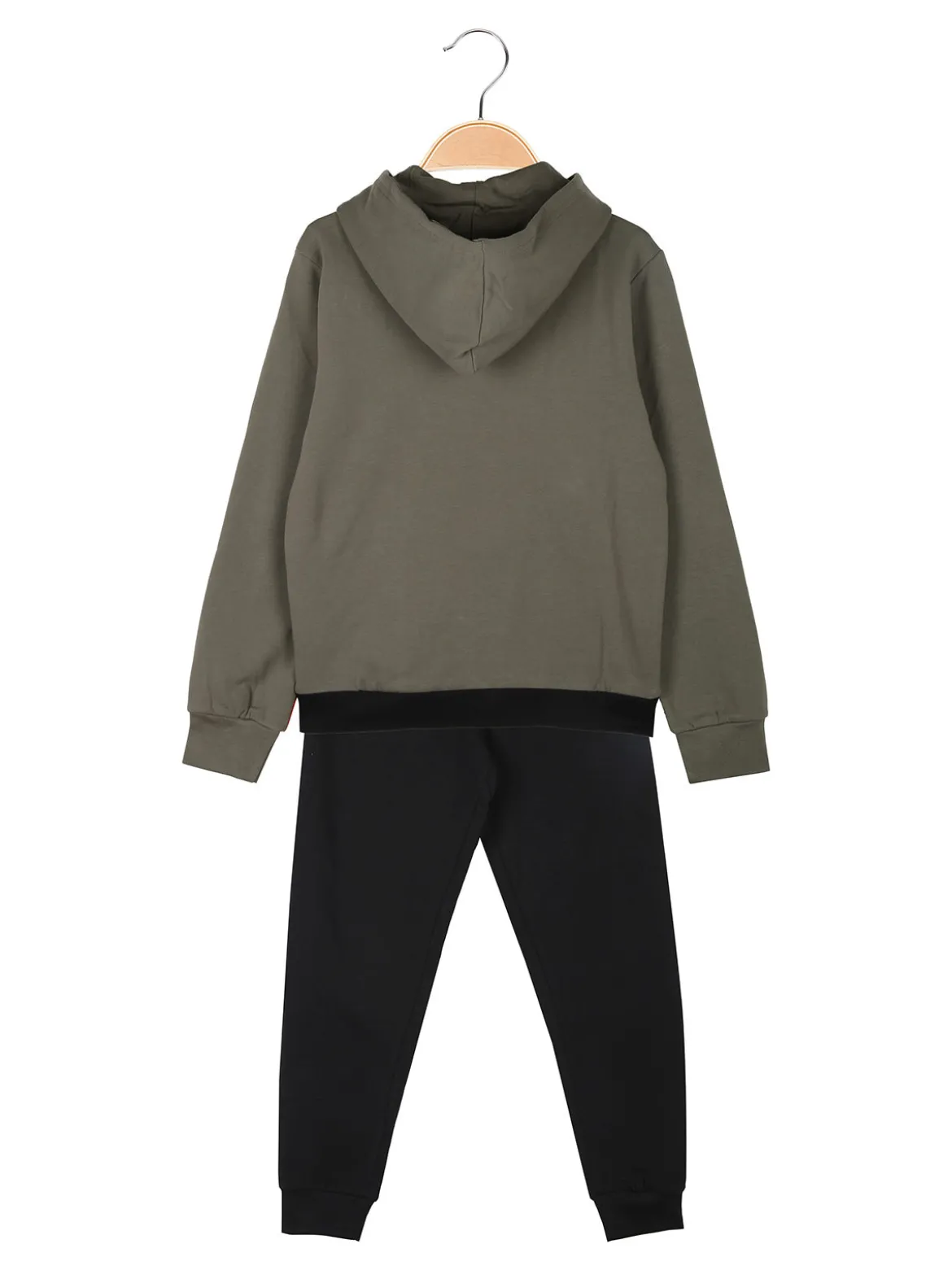 Umbro Completo tuta 2 pezzi da bambino con cappuccio e intero felpato - militare