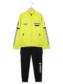 Umbro Completo tuta 2 pezzi da ragazzo full zip con pantaloni cargo - mela