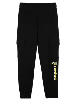 Umbro Completo tuta 2 pezzi da ragazzo full zip con pantaloni cargo - nero