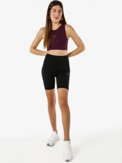 Umbro Shorts sportivi da donna in cotone elastico - nero