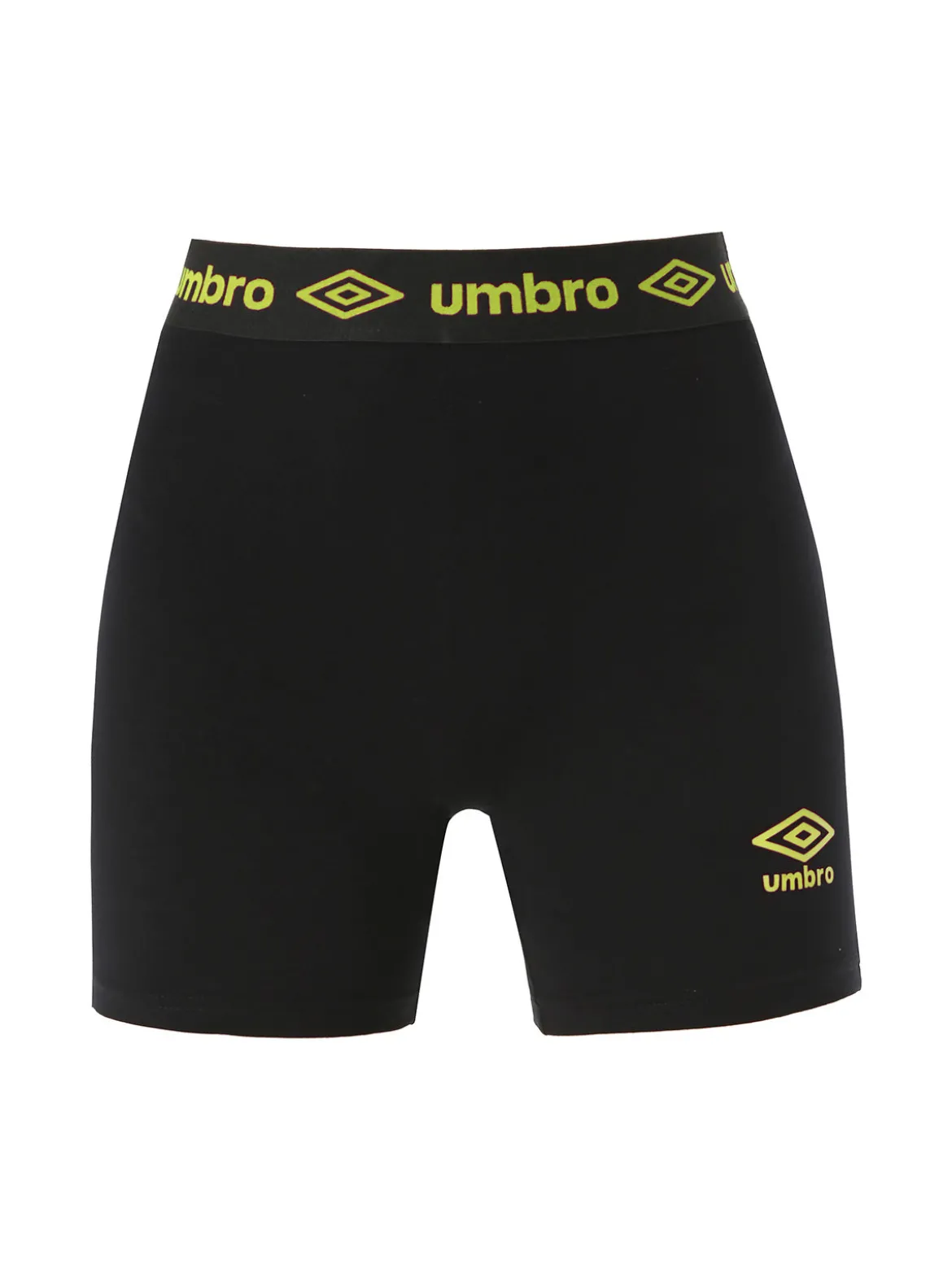 Umbro Shorts sportivi da donna in cotone elastico - verde chiaro