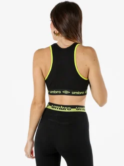 Umbro Top sportivo da donna con logo in cotone elasticizzato - verde chiaro