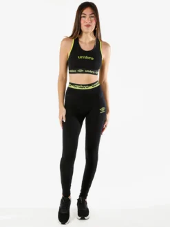 Umbro Top sportivo da donna con logo in cotone elasticizzato - verde chiaro