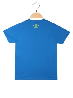 Umbro T-shirt da ragazzo in cotone con logo - blu