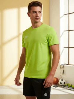 Umbro T-shirt girocollo da uomo in cotone con logo - mela