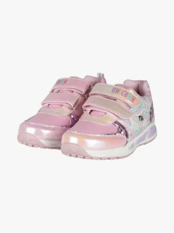 Unicorn Sneakers da bambina con luci e chiusura a strappo