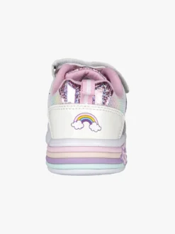 Unicorn Sneakers da bambina con luci e cinturino a strappo