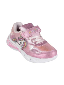 Unicorn Sneakers da bambina con strappo e luci