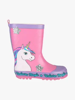Unicorn Stivali pioggia da bambina - rosa