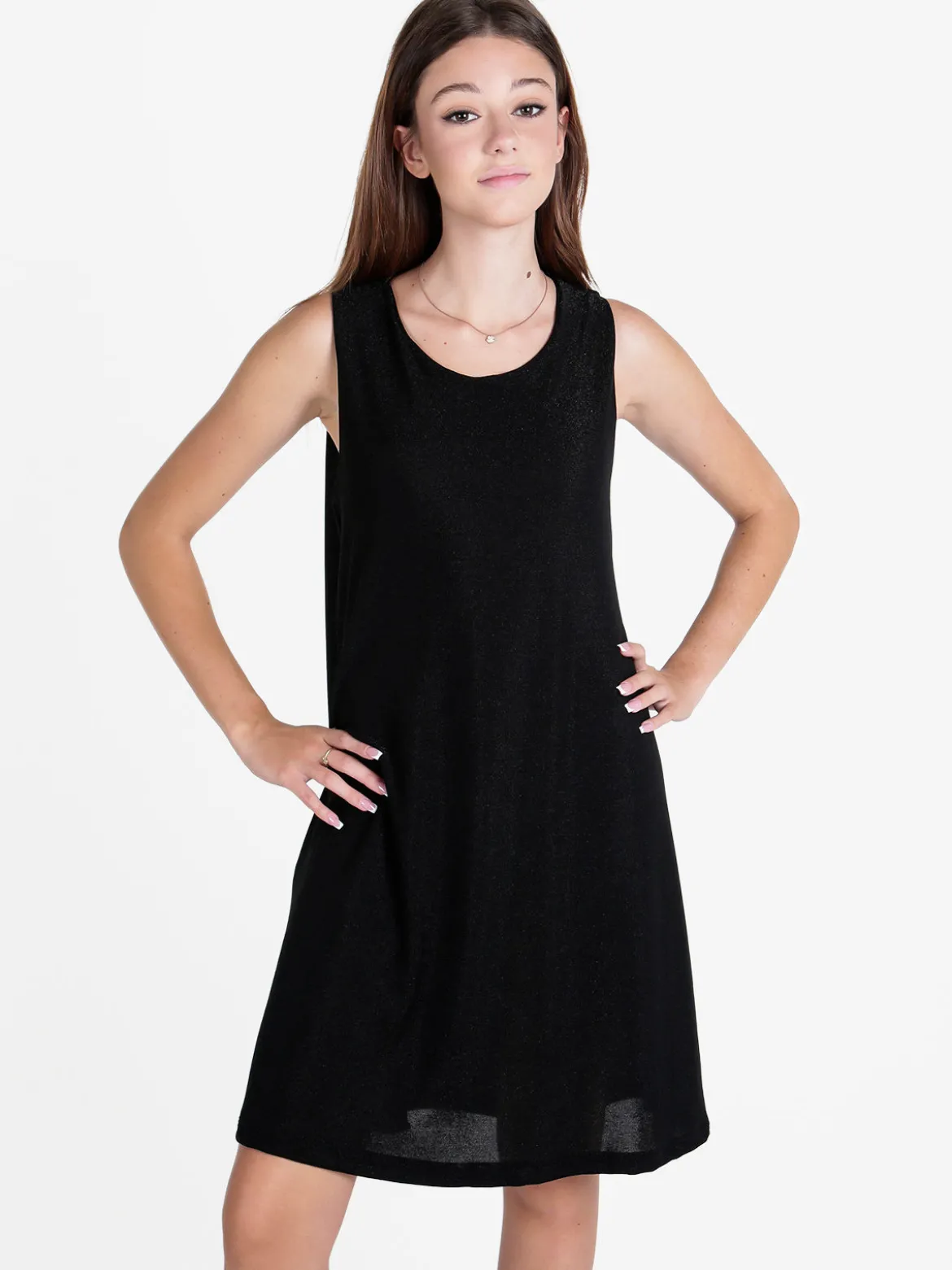 Unique Abito donna smanicato in lurex