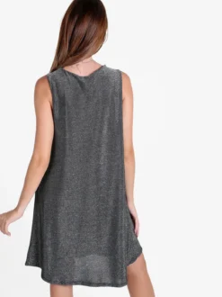 Unique Abito donna smanicato in lurex